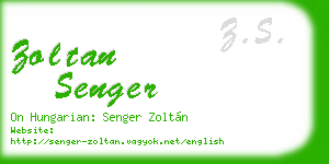 zoltan senger business card